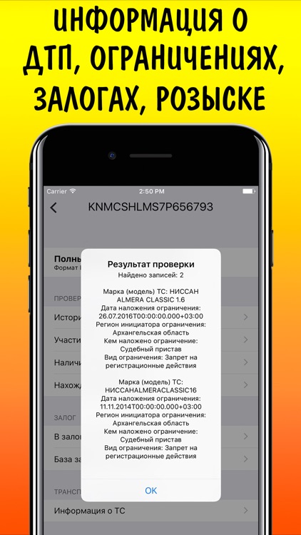 VIN code auto check ГИБДД ФССП ФНП РСА screenshot-3