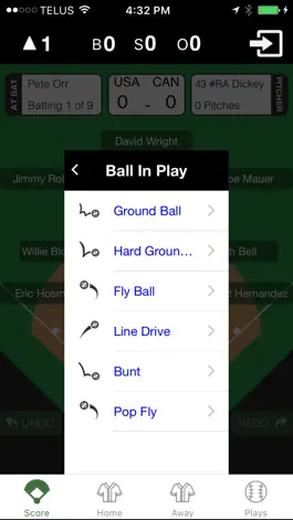 Game screenshot Amateur Baseball Scoring App apk