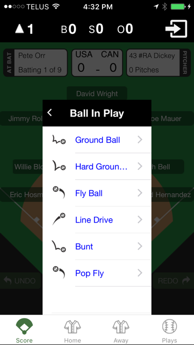 Amateur Baseball Scoring App screenshot 2