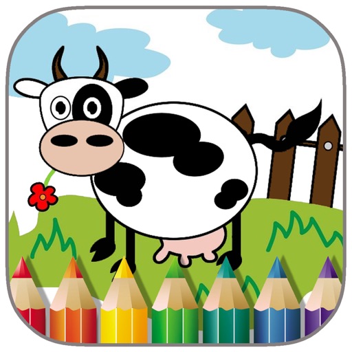 Toddler Kids Cow Farm Game Coloring Book Edition