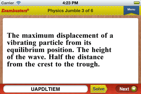 MCAT Prep Physics Flashcards Exambusters screenshot 4