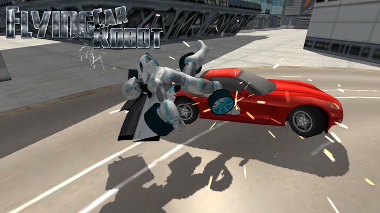 Flying Car Robot Flight Drive Simulator Game 2017 screenshot-2