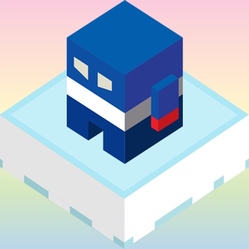 Jumpy Cube Super Hero Icon