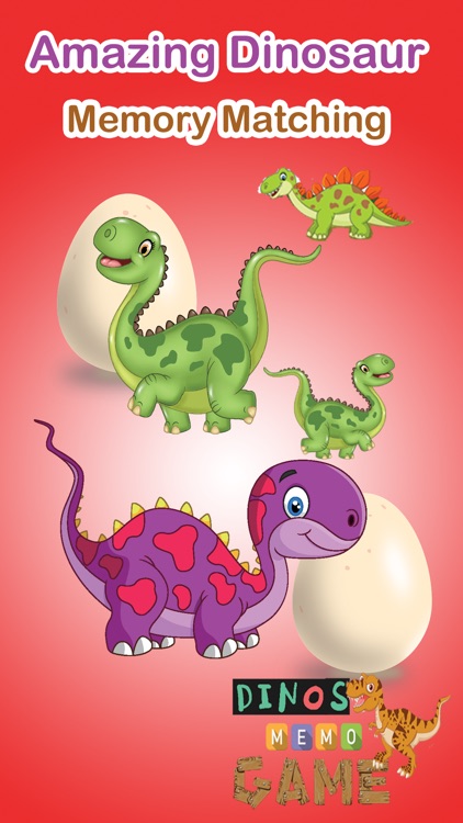Amazing Dinosaur Memory Matching Game Kid Toddlers
