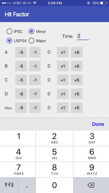 Hit Factor Calculator