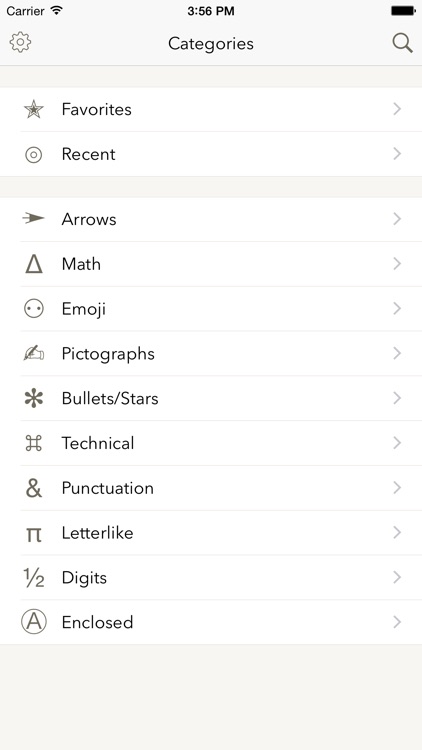 Symbols - unicode keyboard