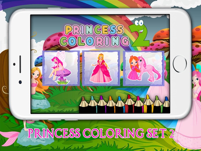 Princess coloring game activities for preschool