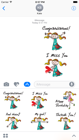 Blonde Girl - Text Message Stickers Pack(圖1)-速報App