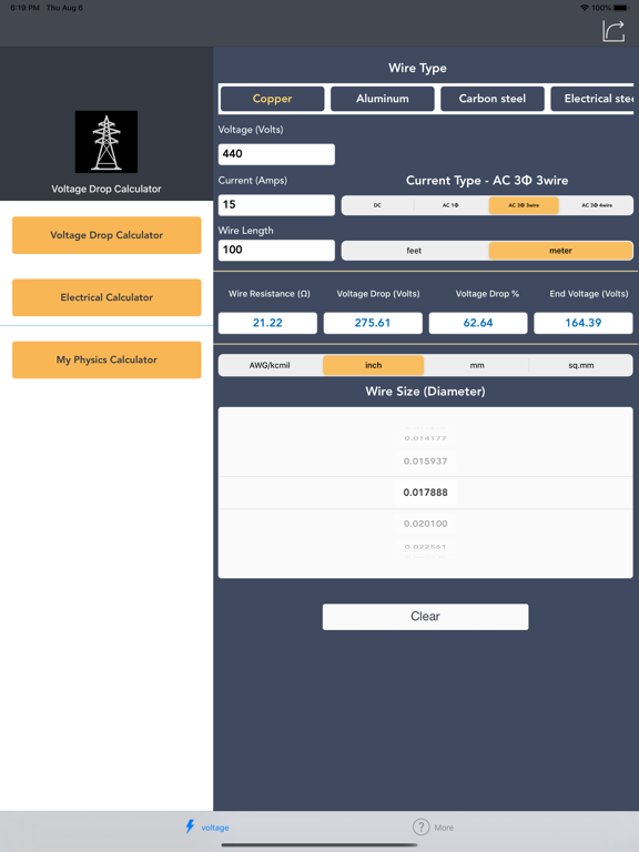 Voltage Drop Calculator. screenshot 4