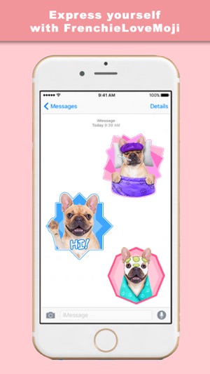 FrenchieLoveMoji Stickers & Keyboard for Bulldogs(圖4)-速報App