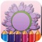 Icon coloring book of flowers for adult