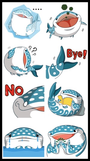 Cute Whale Shark Stickers