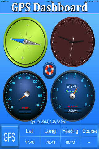 GPS with Compass, Speedometer, Alitmeter & Time screenshot 3