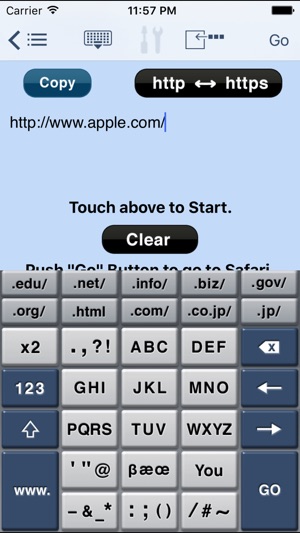 Phone Pad URL Keyboard