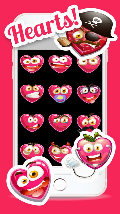 Cartoon Hearts Emojis