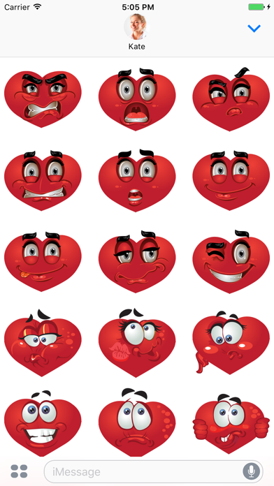 Hearts emoji - Stickers for iMessage 1.0 IOS -