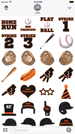 San Francisco Baseball Stickers & Emojis(圖4)-速報App