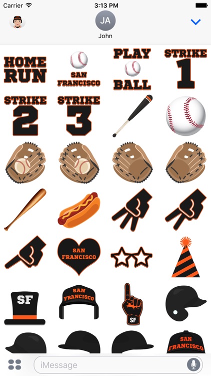 San Francisco Baseball Stickers & Emojis screenshot-3