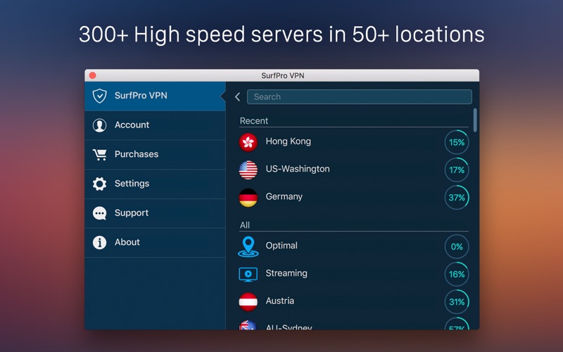 SurfPro VPN Screenshot