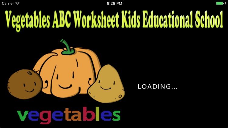 Vegetables ABC Worksheet Kids Educational School screenshot-4