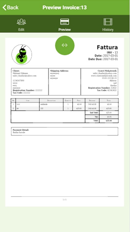 Ant Invoice