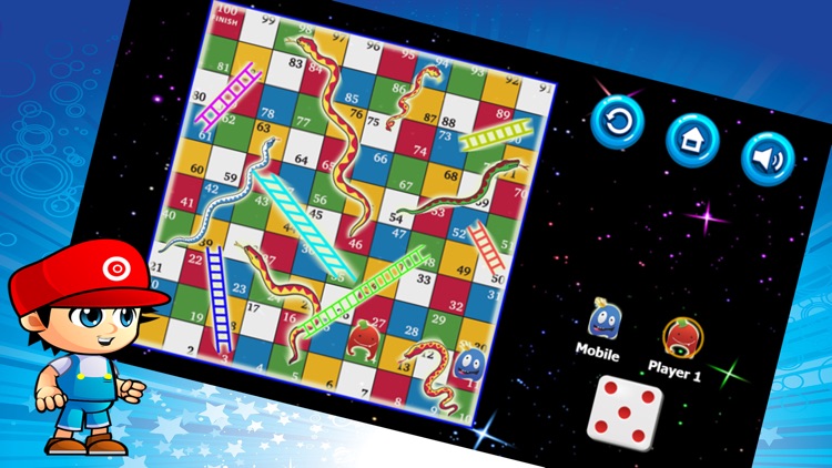 Free Glow Doodle Snakes And Ladders Board Game