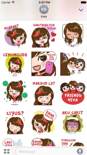 Indah Indonesian Slang for iMessage Sticker(圖1)-速報App