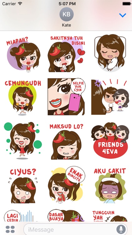 Indah Indonesian Slang for iMessage Sticker