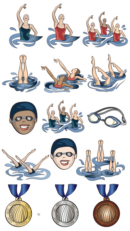 Synchronized Swimming Stickers