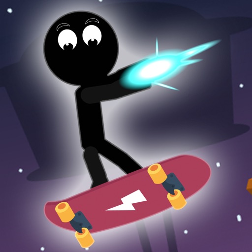 Stickman Skater - Vector