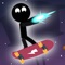 Stickman Skater - Vector