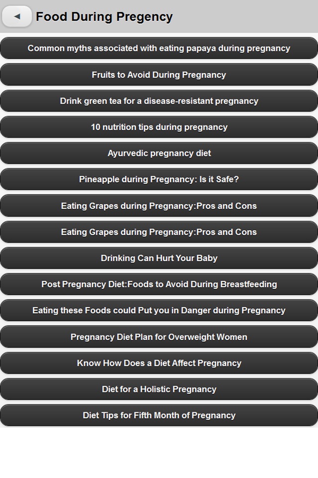 Pregnancy care guide screenshot 2