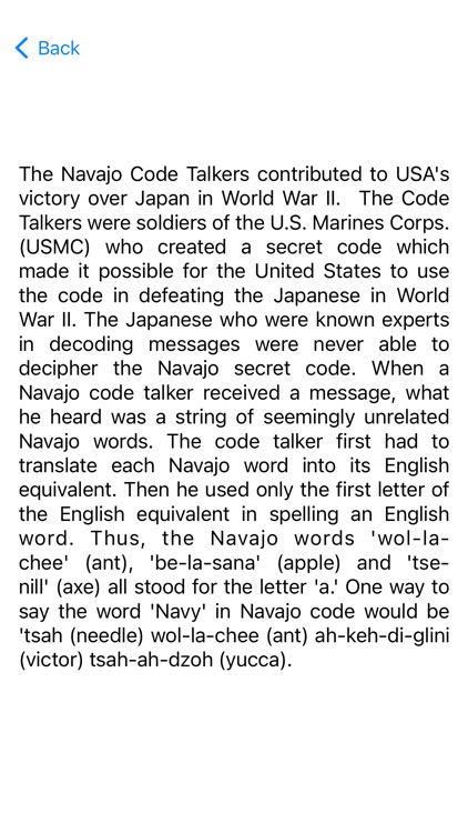 Navajo Code Talkers Language