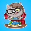 Hipster Cat Life Stickers