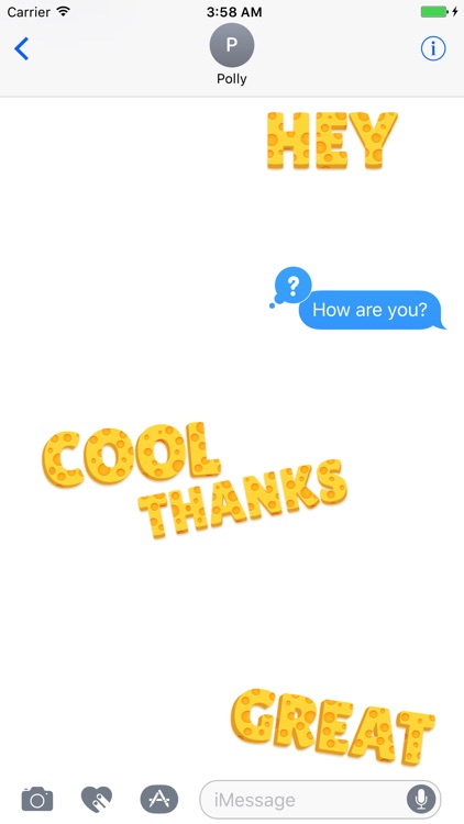 Cheese Slang - Text Stickers for iMessage