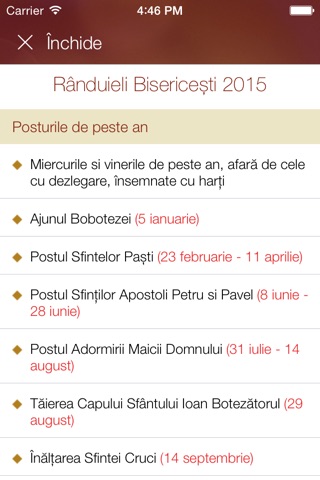 Calendar Ortodox screenshot 2
