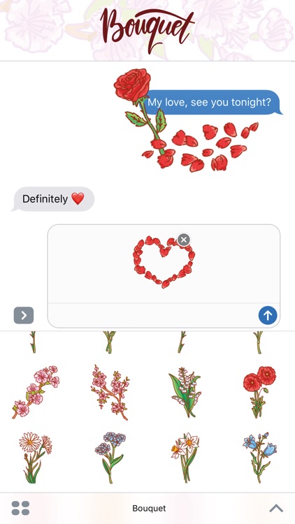 Make Bouquet! stickers for iMessage screenshot-4