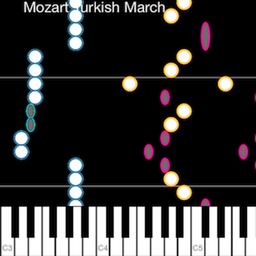 Piano Celestial - midi falling notes iOS App