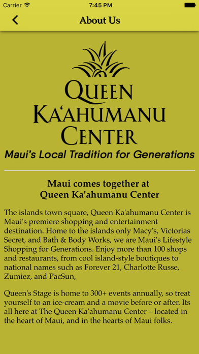 How to cancel & delete Queen Kaahumanu Center: A Local Maui Tradition from iphone & ipad 2