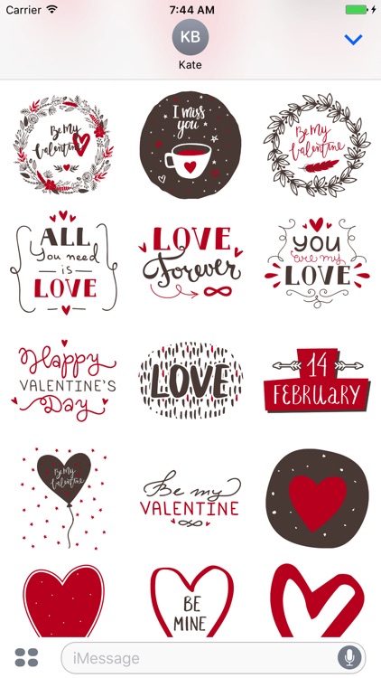 Be My Valentine for iMessage Stickers