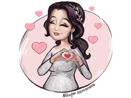 First official sticker pack from Nilufar Usmanova
