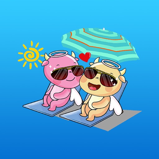 Lovely Couple of Pig Stickers icon