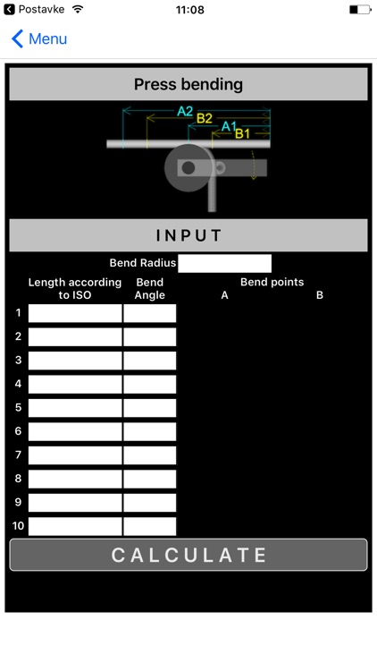 Bending points calculator