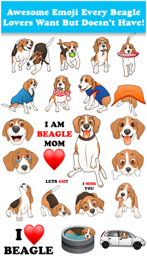 BeagleMoji - Cute Beagle Emojis & Stickers(圖1)-速報App