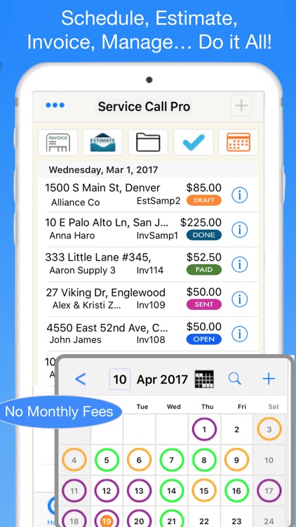 Service Call Pro Invoicing, Estimates & Scheduling