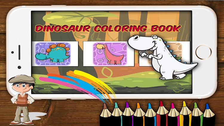 Dinosaur children coloring book : Best 24 pages