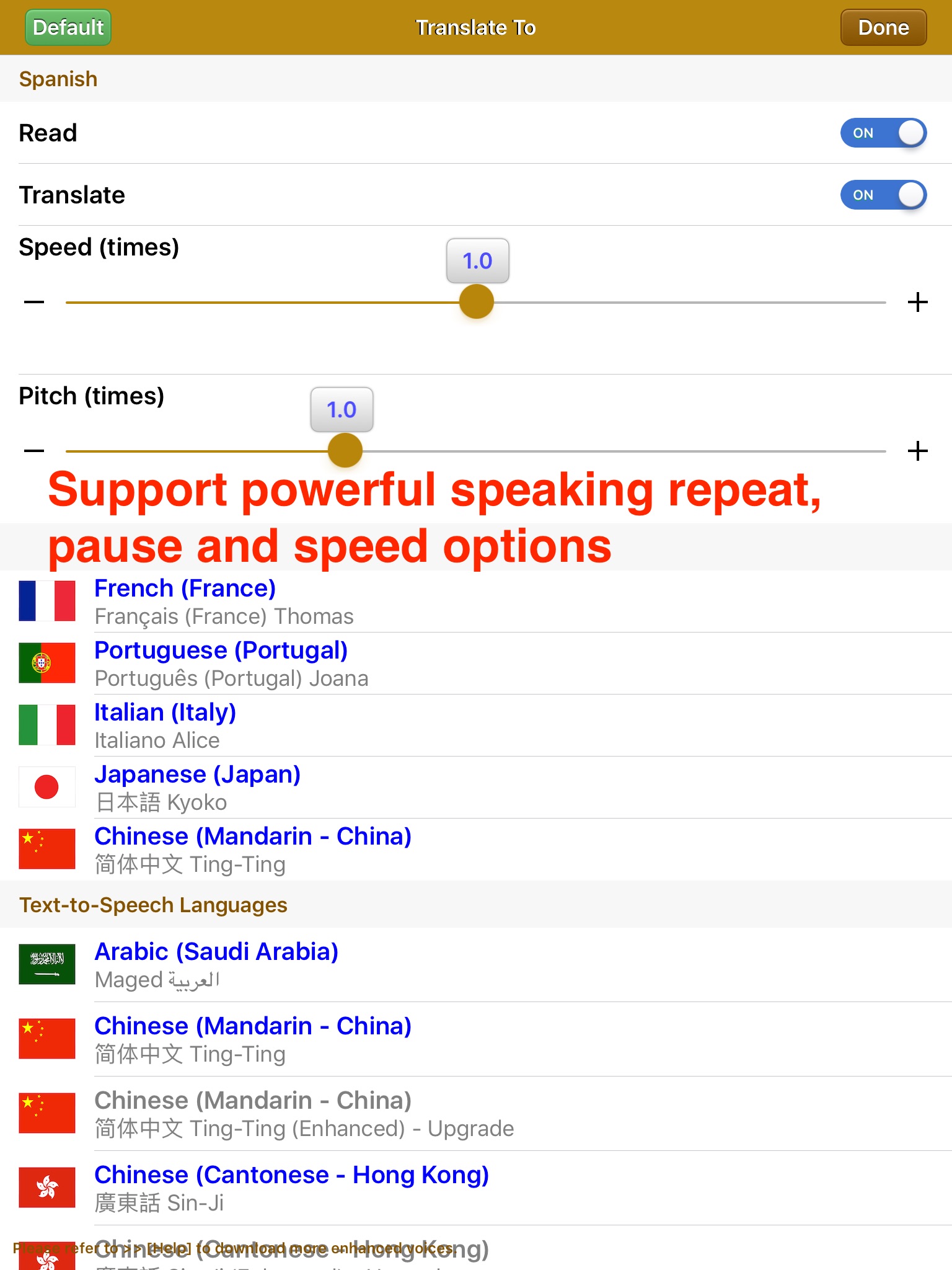 SpeakText Air 2 Lite (Speak 100+ & Translate 50+) screenshot 4