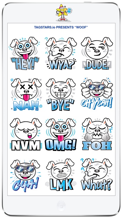 Woof Stickers by TagStars™ by Tag Stars LLC