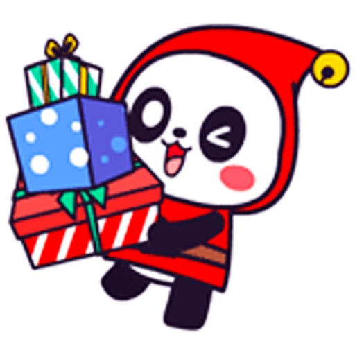 Merry Christmas Panda - Animated Emoticons Icon