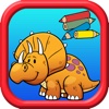 Coloring Book for Dinosaur Cartoon Painting Games
